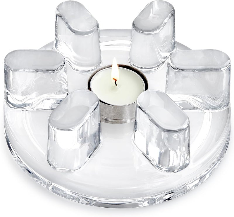 Teabloom Petals Tea Warmer – Elegant Glass Teapot Warmer with Tealight Candle | Universal Fit for Most Teapots | Durable Soda-Lime Glass Design - Image 1